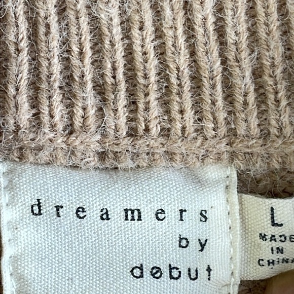 Dreamers by Debut Tan Ruffled Cropped Sweater - Picture 5 of 6